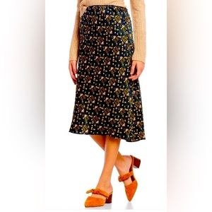 NWT Chelsea and Violet A-line Floral Print Midi Skirt Size Medium